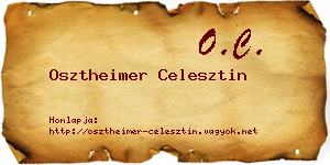 Osztheimer Celesztin névjegykártya